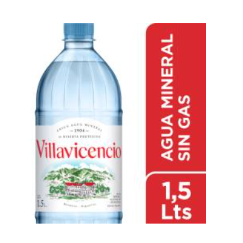 Agua Mineral sin gas Villavicencio