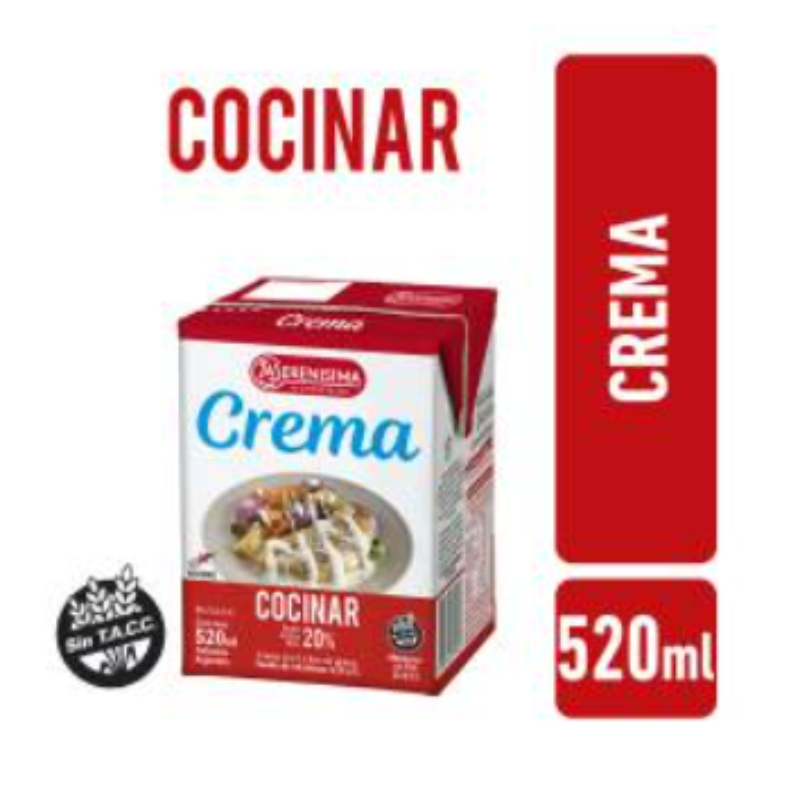 Crema de Leche para cocinar. LA SERENISIMA