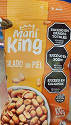 Mani Pelado Salado sin piel. KING