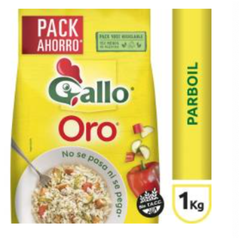 Arroz Oro. Parbolizado en bolsa GALLO