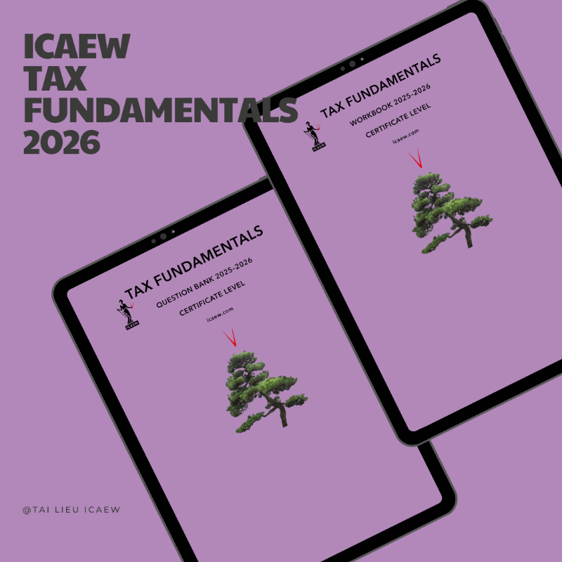 Bộ Workbook & Question Bank ICAEW bản PDF 6 môn CFAB 2026