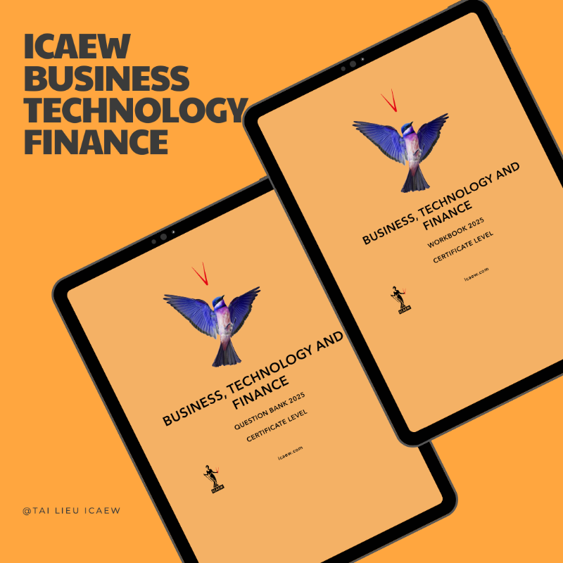 Bộ Workbook & Question Bank ICAEW bản PDF 6 môn CFAB 2025