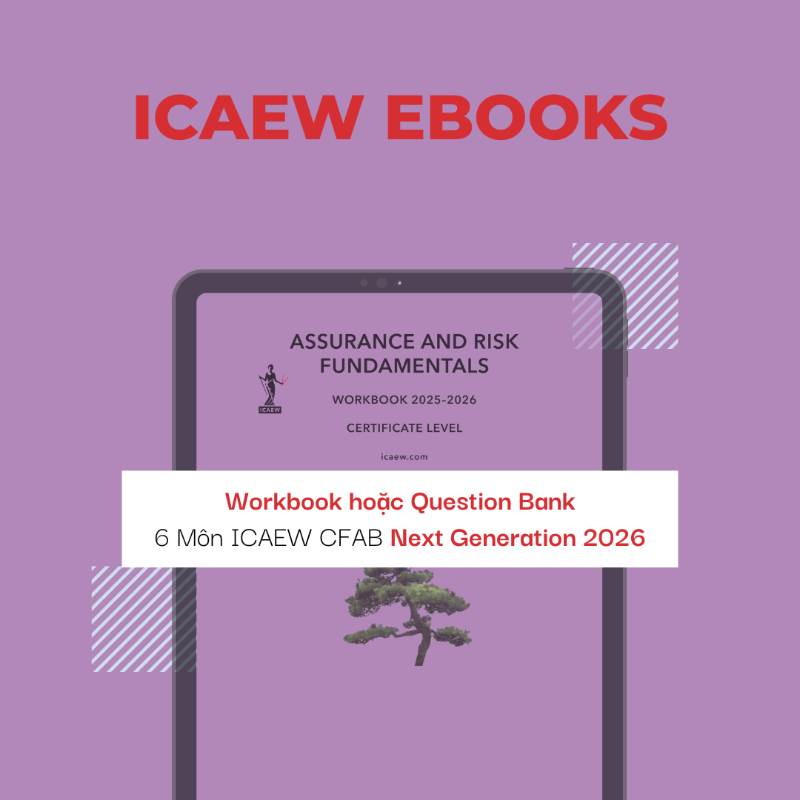 Workbook hoặc Question Bank ICAEW bản PDF 6 môn CFAB 2026