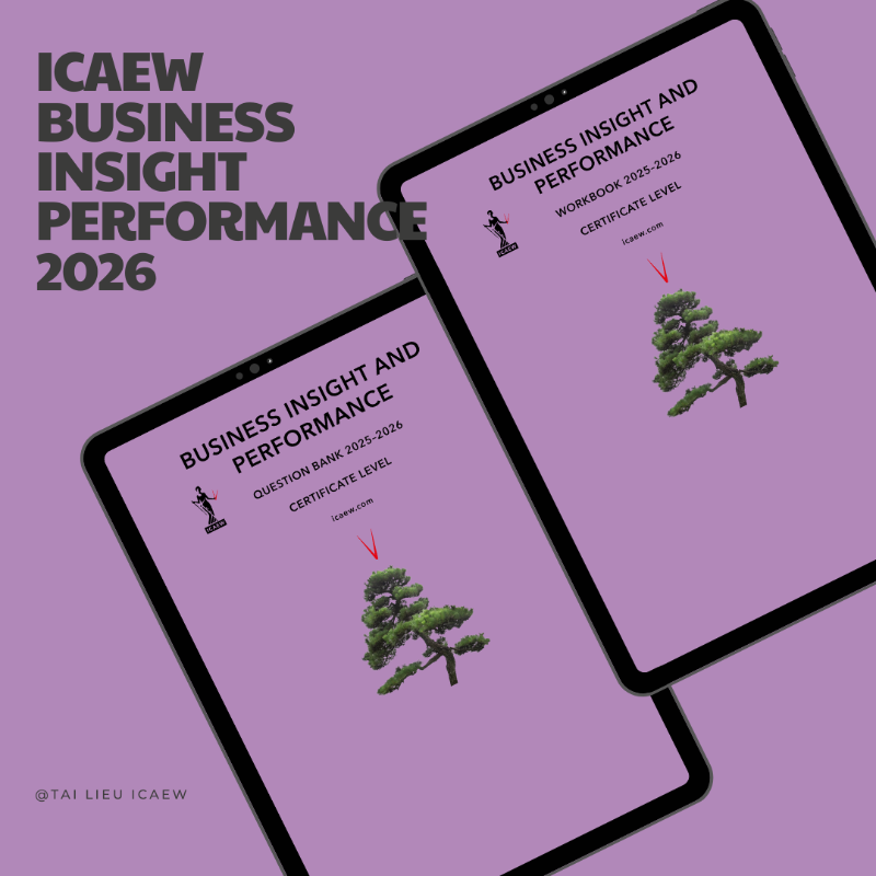 Bộ Workbook & Question Bank ICAEW bản PDF 6 môn CFAB 2026