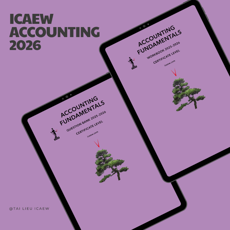 Bộ Workbook & Question Bank ICAEW bản PDF 6 môn CFAB 2026