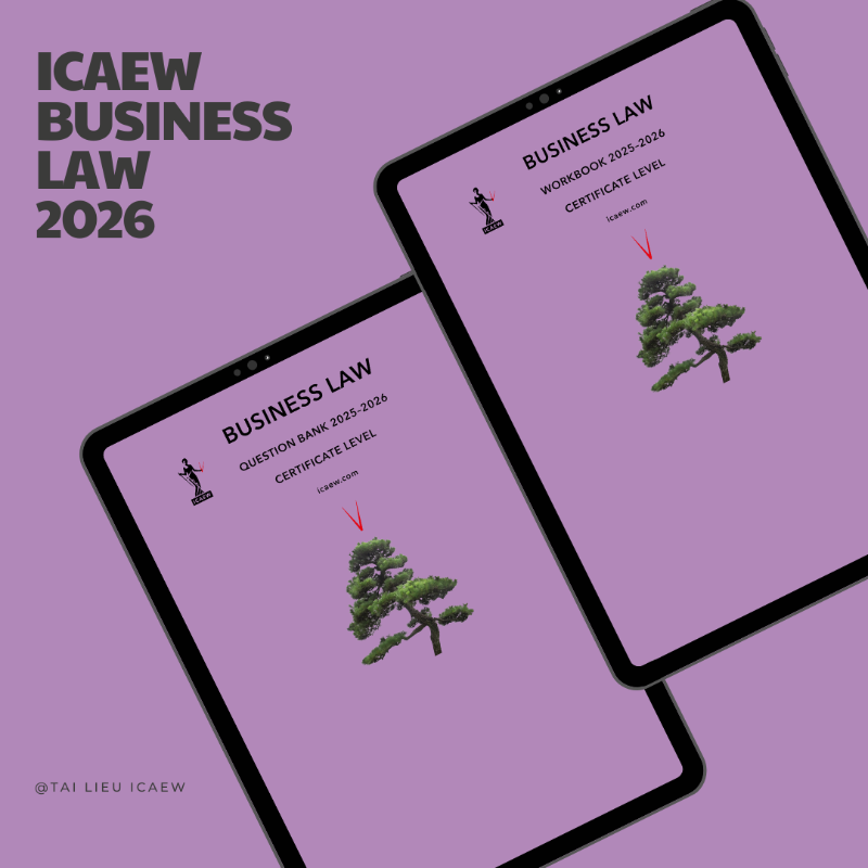 Bộ Workbook & Question Bank ICAEW bản PDF 6 môn CFAB 2026