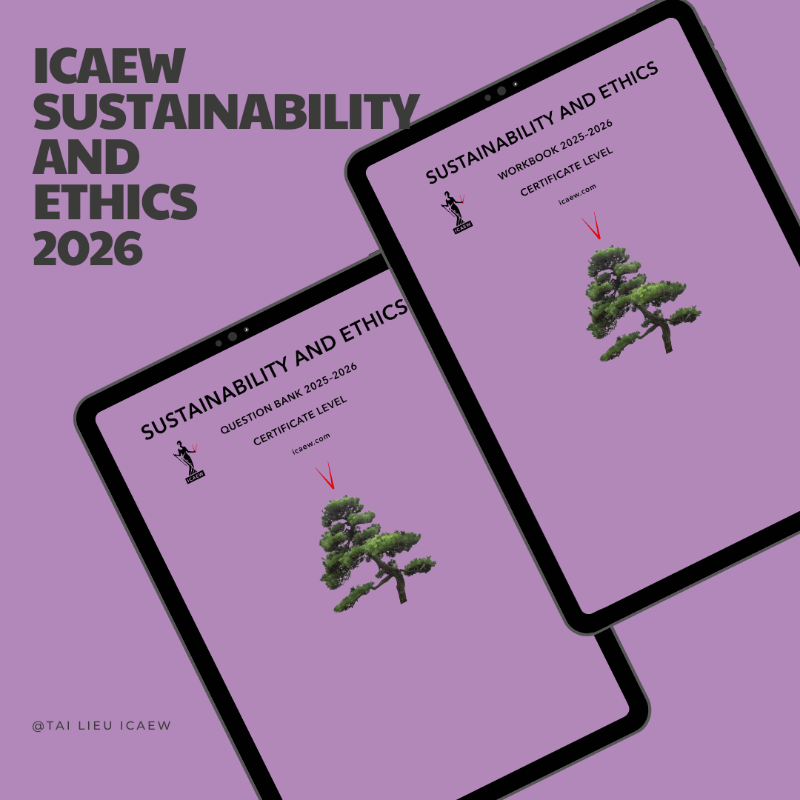 Bộ Workbook & Question Bank ICAEW bản PDF 6 môn CFAB 2026