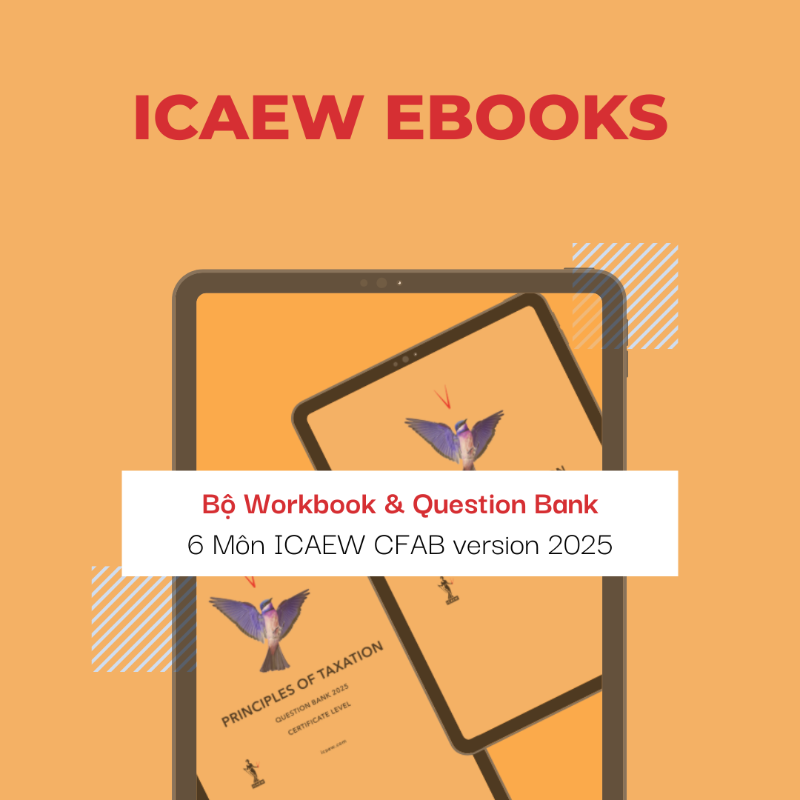 Bộ Workbook & Question Bank ICAEW bản PDF 6 môn CFAB 2025