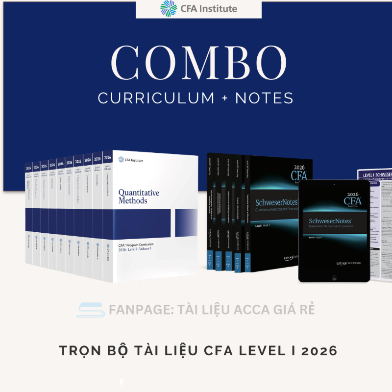 BỘ TÀI LIỆU CFA LEVEL I 2026 BẢN PDF
