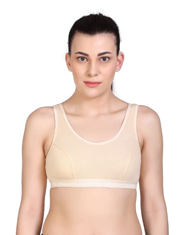 TEENPLUS Women Seamless Sports Bra | Soft Stretchable Comfortable Workout Bra | Gym, Yoga & Fitness Wear | Pack of 1