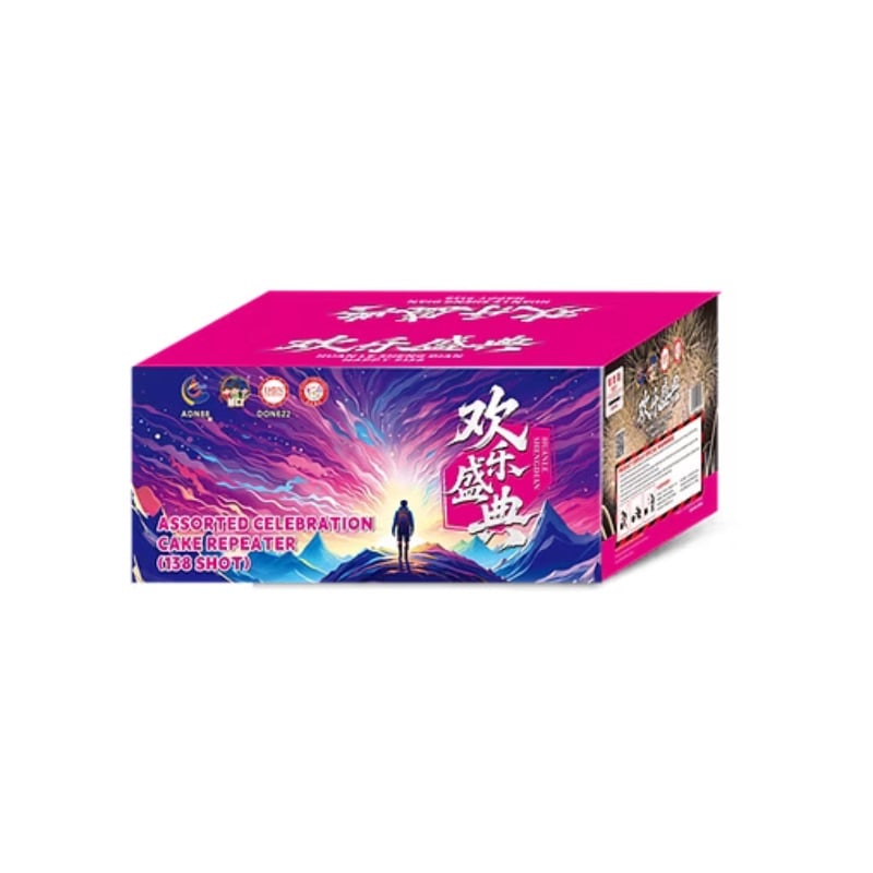 M174 | 9寸高138发彩盒装 和天下B盆花 2分钟 | 9"138 Shoot 2min Cake Box