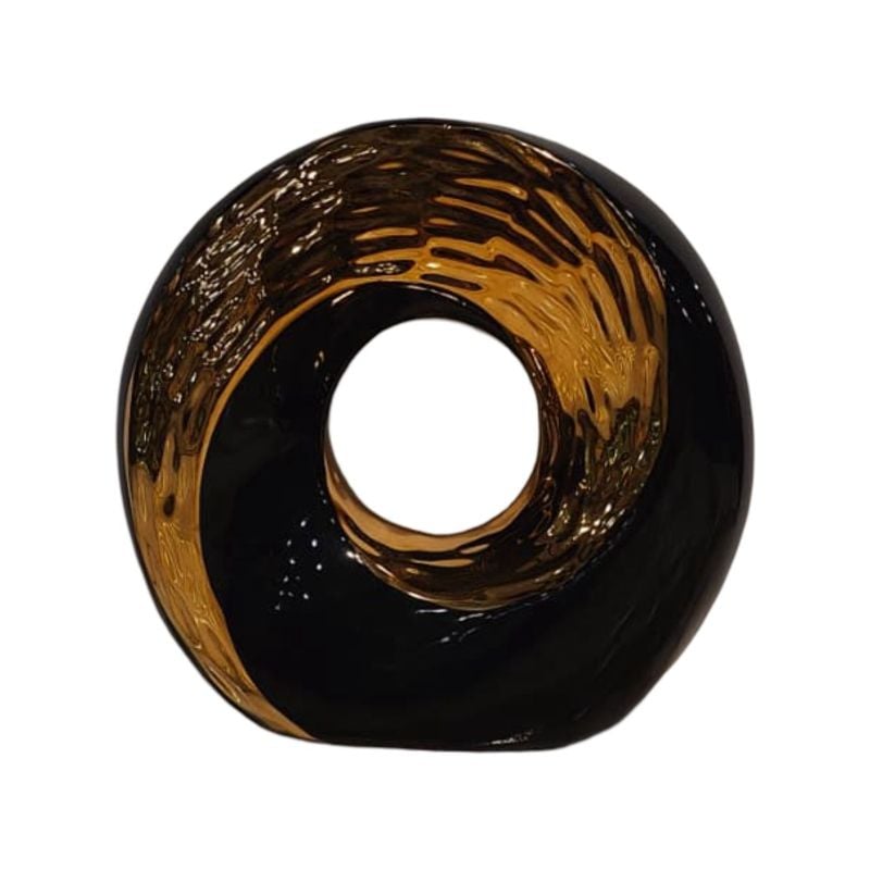 (TPM-2686)1 Piece Ceramic BK-WH Vase 28