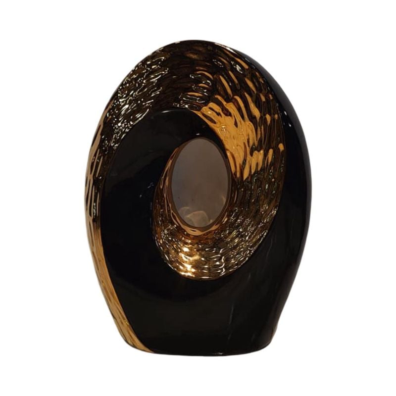 (TPM-2732)1 Piece Ceramic BK-WH Vase 26
