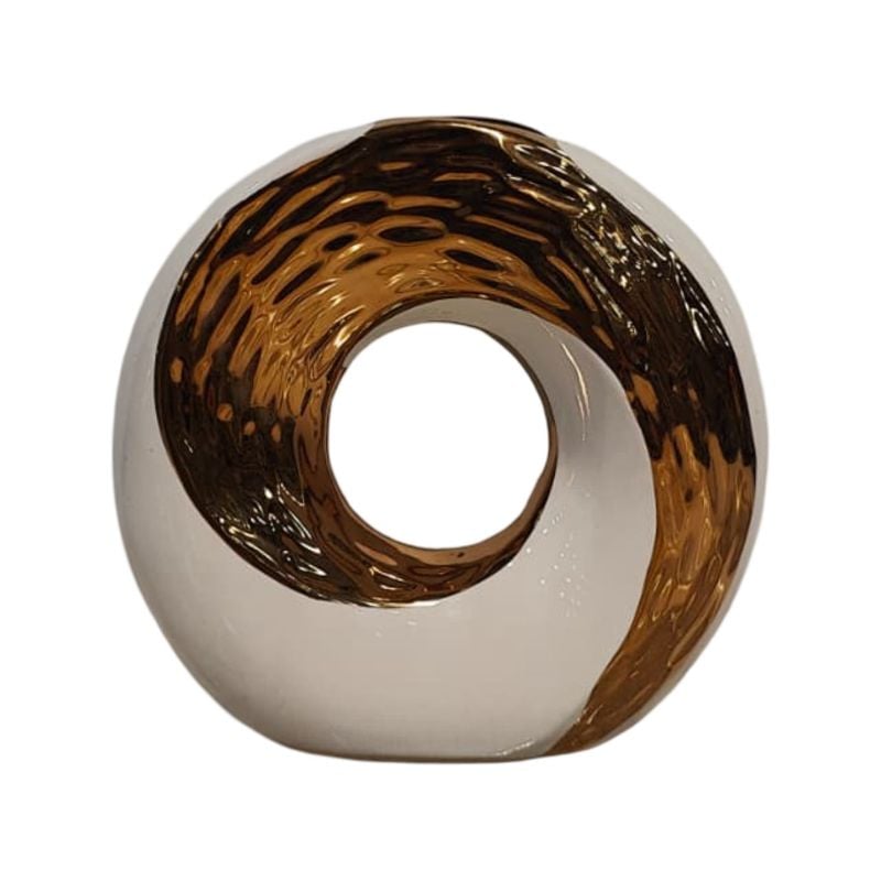 (TPM-2685)1 Piece Ceramic BK-WH Vase 27