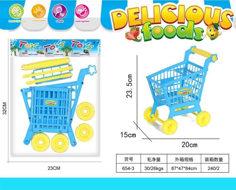 (654-3) Shopping Cart, Pvc Bag With Head
