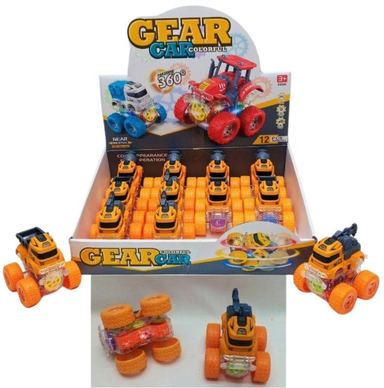 (YM-1102F) Gear Friction Car With lights 12Pcs Box