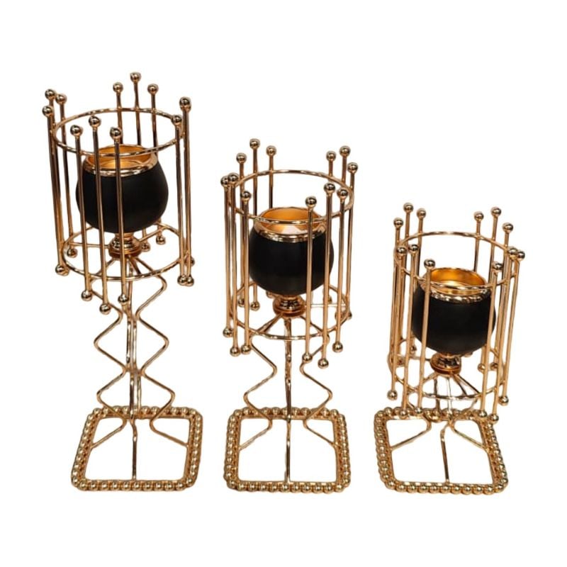 (TPM-ID-130) 3 Pcs Set Bk Top Dotted Base