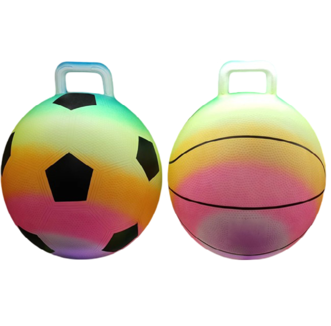 (K3) 55cm Hop-Ball Rainbow handle