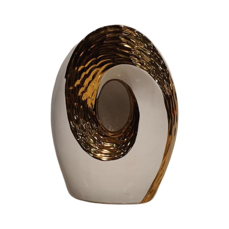 (TPM-2706)1 Piece Ceramic BK-WH Vase 25