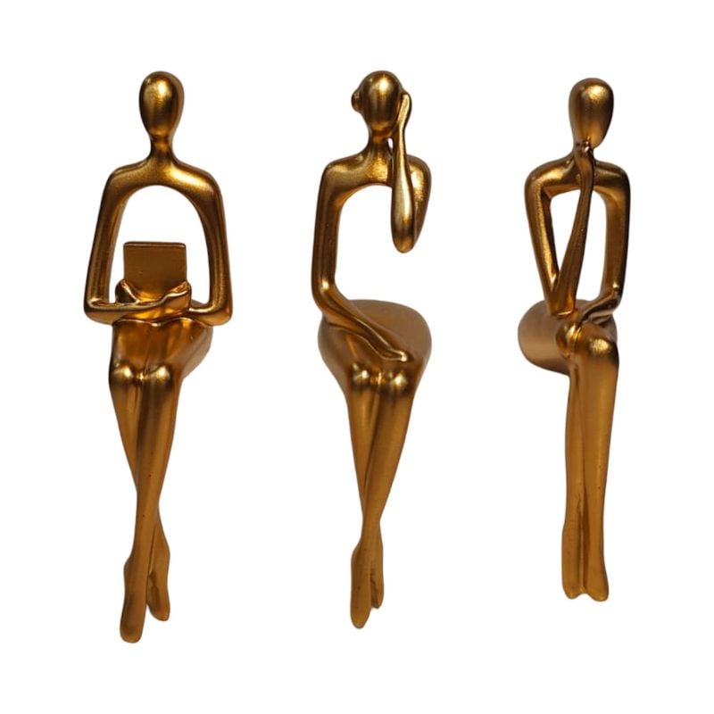 (TPM-2636) 3Pcs Figure Set Golden