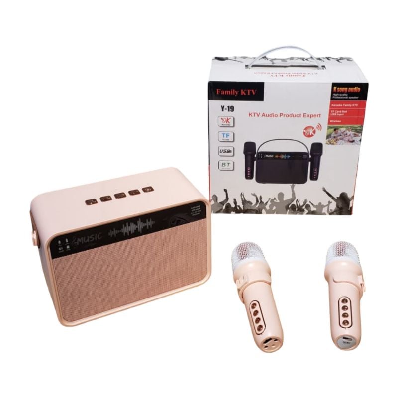 (Y-19) Speaker,With 2 Micro,Clr Box,Mix Clr