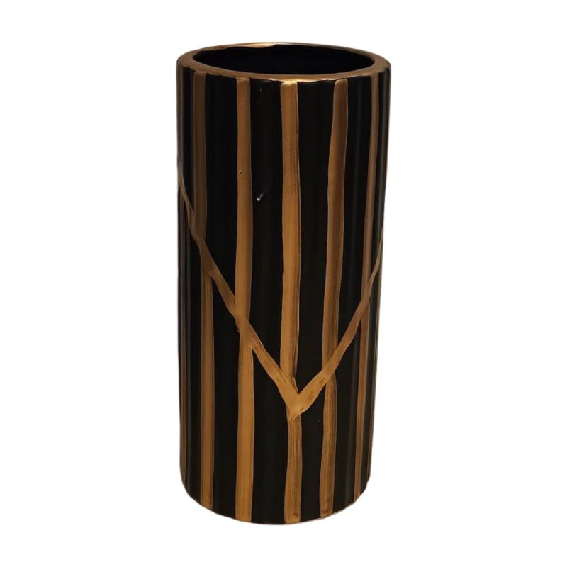 (TPM-ID-093) Black Gold Vase Medium