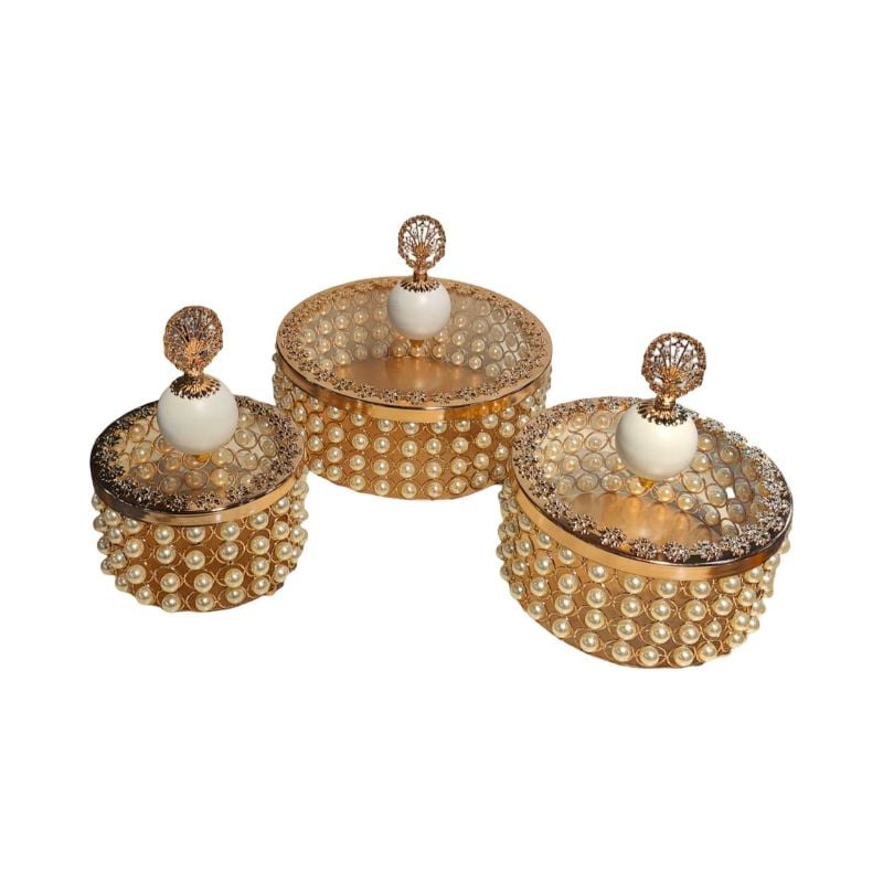 (TPM-ID-128) 3 Pcs White Knob Accessory Set