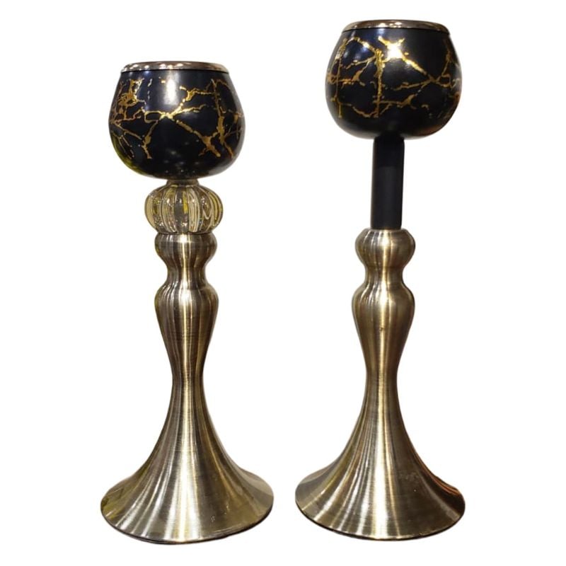 (TPM-1159) Metal Base Candle Stand Large