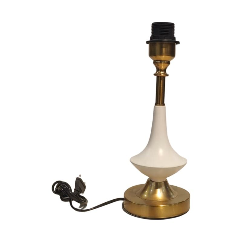 (TPM-1409) White & Brass Colour Lamp(Each Piece)
