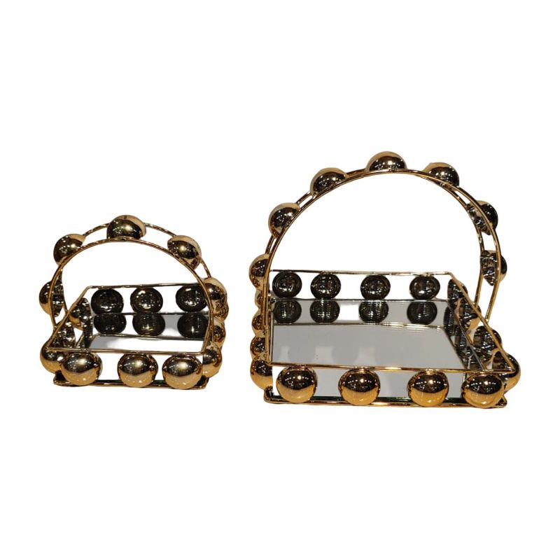 (TPM-2641) 2Pcs Mirror Tray Set