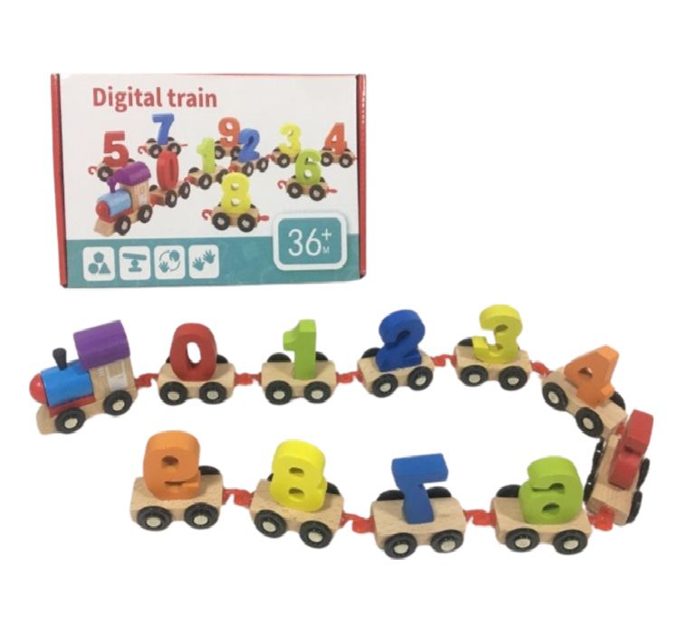 (TL251) Wooden Alphabatic digital Train