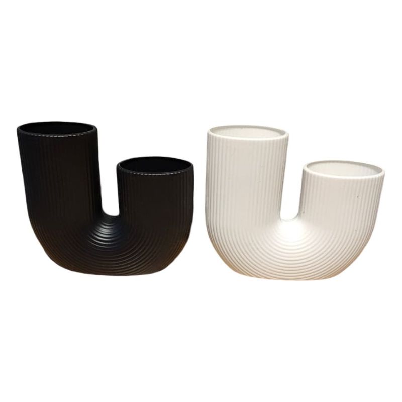 (TPM-1792) U PVC Textured Vase