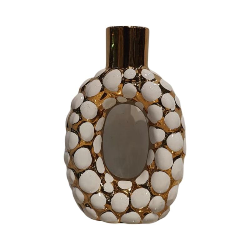 (TPM-2689)1 Piece Ceramic BK-WH Vase 5