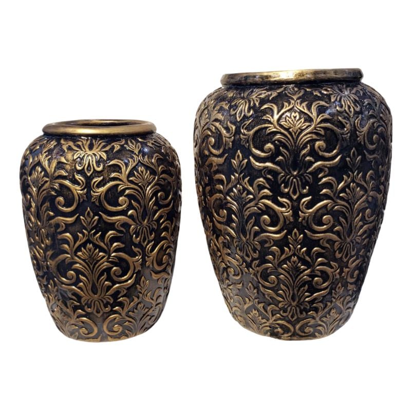 (TPM-W007) 2 pcs Set Carving Vase