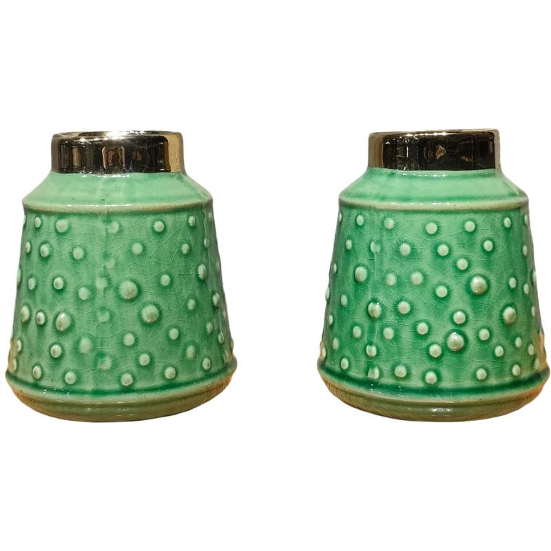 (TPM-1086) Green Circular Vase Small W/O Bunch