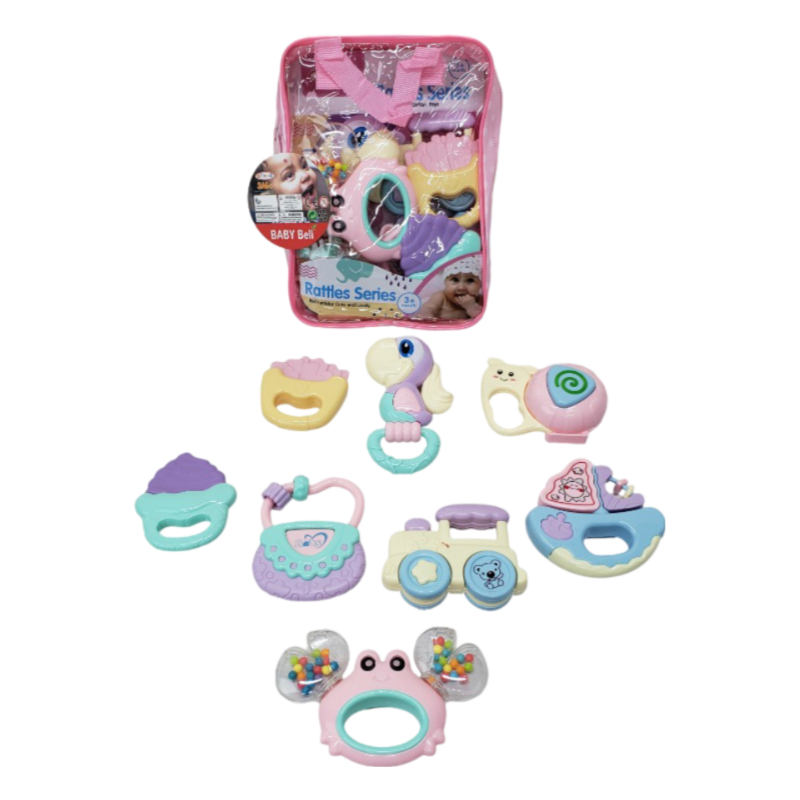 (8394-4) Baby Rattle Set 8 Pcs