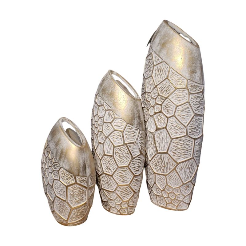 (TPM-W109) Resin 3 Pcs Vase Set