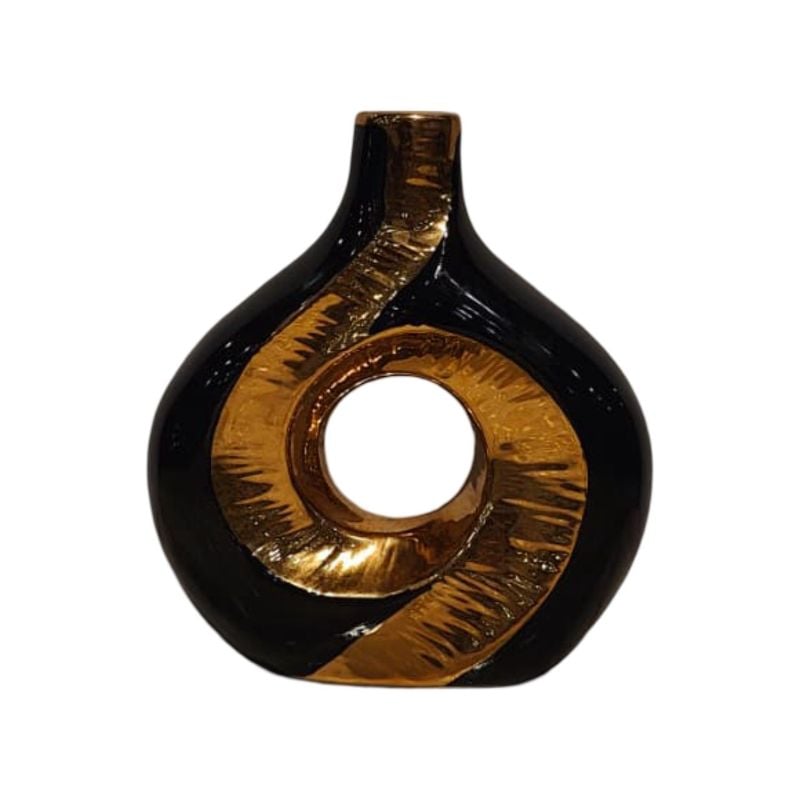 (TPM-2724)1 Piece Ceramic BK-WH Vase 40