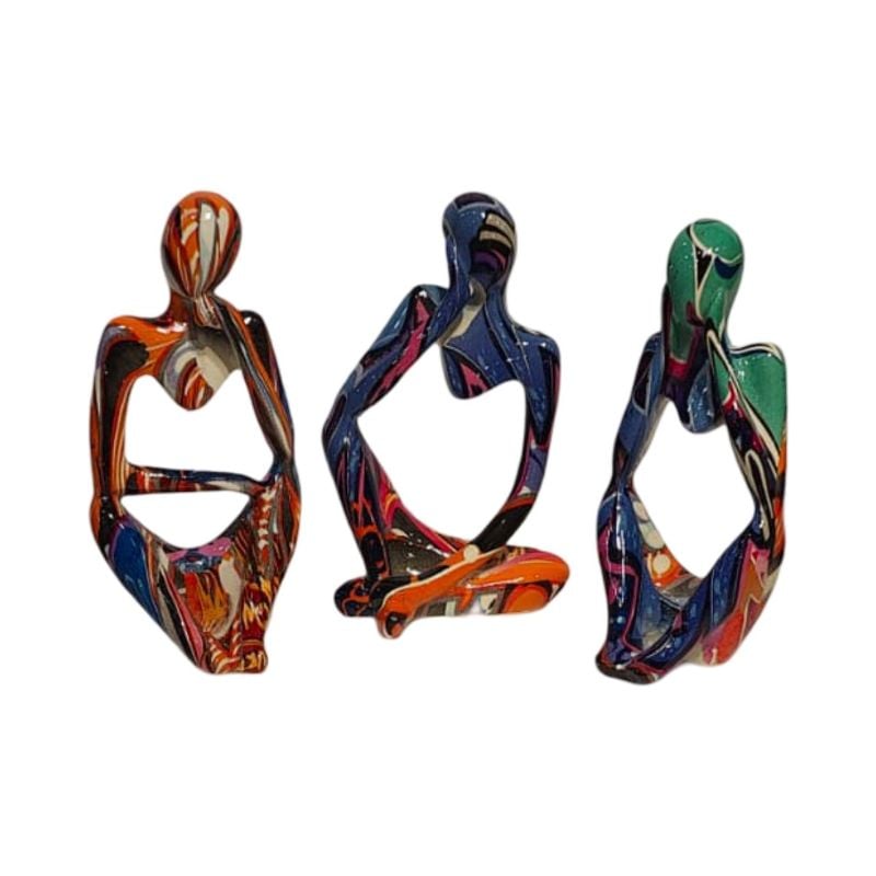 (TPM-2634) 3Pcs Figure Set Multicolour