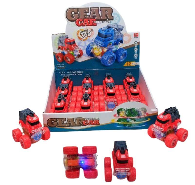 (YM-1103F) Gear Friction Car With lights 12Pcs Box