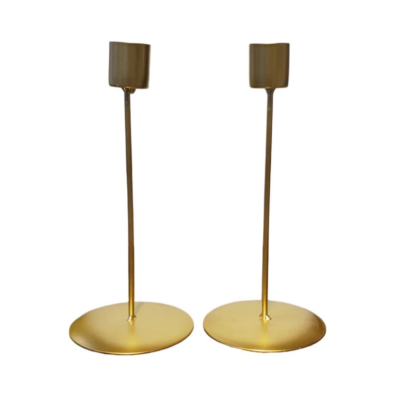 (TPM-1554) 1 Piece Golden Candle Stand