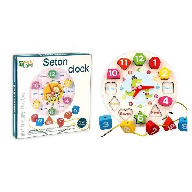 (MQ-003-2) Wood Seton Clock P.Bx