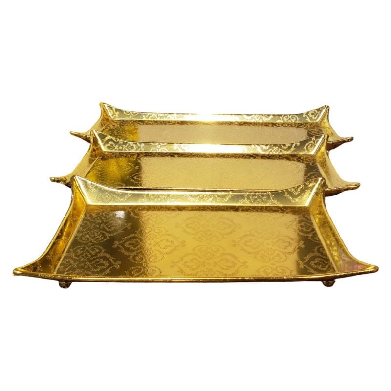 (TPM-2065) Rectangular Textured Tray 3 Pcs Set 1