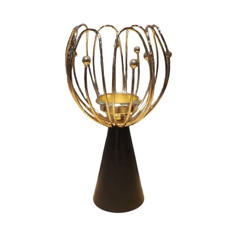 (TPM-1730) Blackl Base Candle Stand 2nd Varient