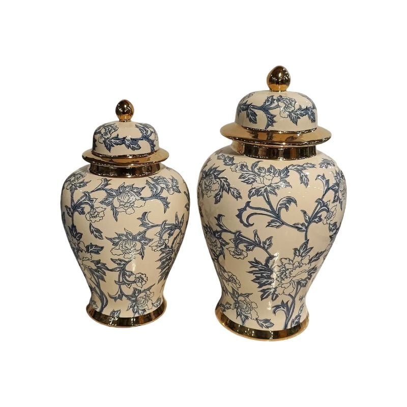(TPM-ID-063) 2 Pcs Set Ceramic Candy Blue Pottery