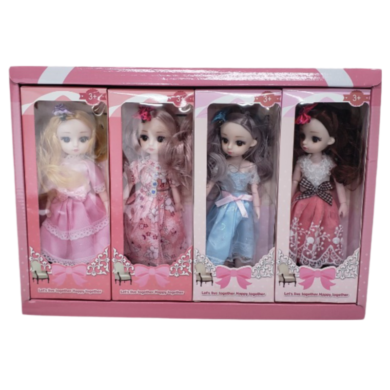 (TT41A) Doll 9 Inch 4 Pcs Box