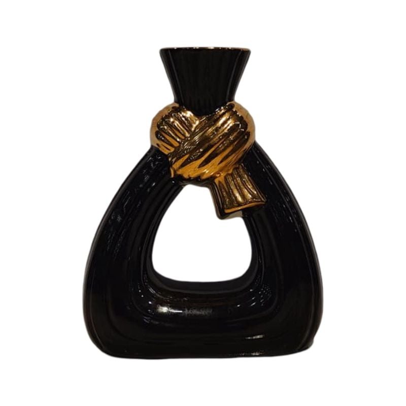 (TPM-2734)1 Piece Ceramic BK-WH Vase 44
