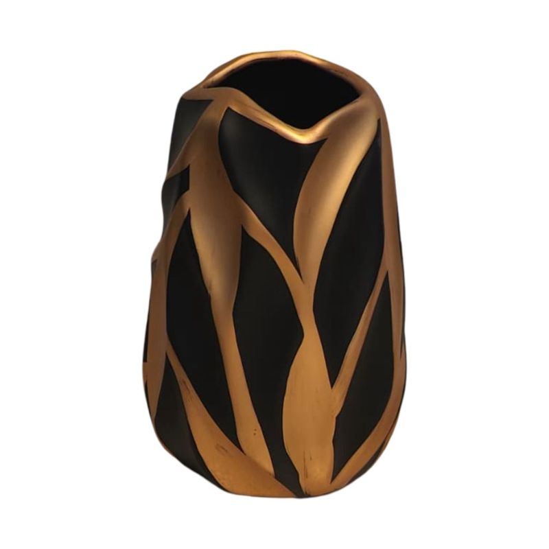(TPM-ID-047) 2118 BK-Golden Small Vase