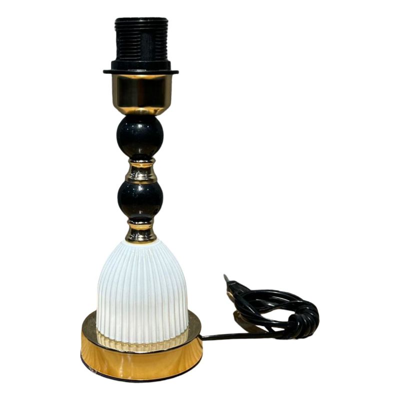 (TPM-1867) Ceramic Stone Base Lamp White(Each Piece)