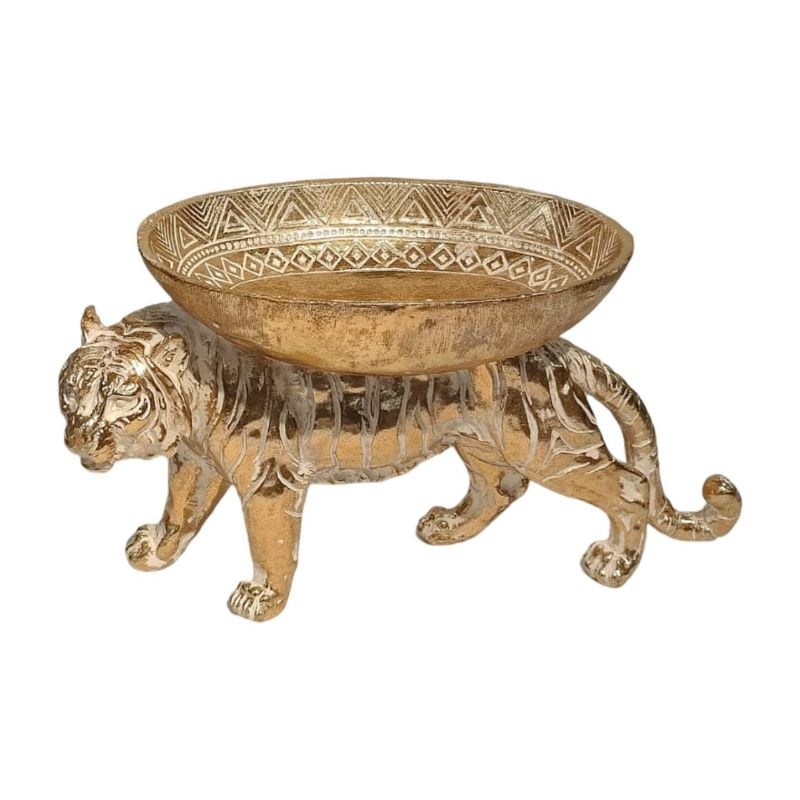 (TPM-2611) Resin Lion Platter Figure Large